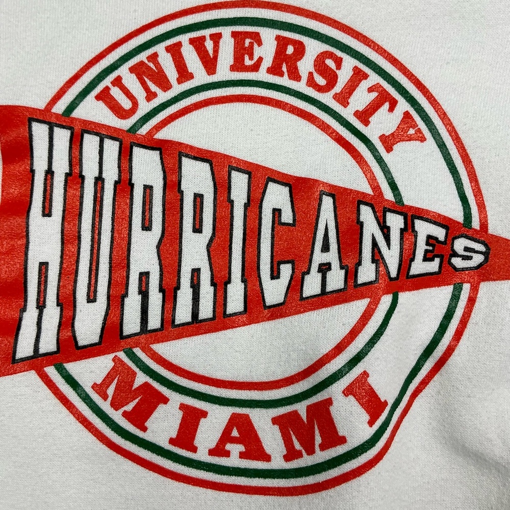 Vintage Miami Hurricanes 70s/80s raglan crewneck adult large - Picture 7 of 9